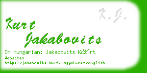 kurt jakabovits business card